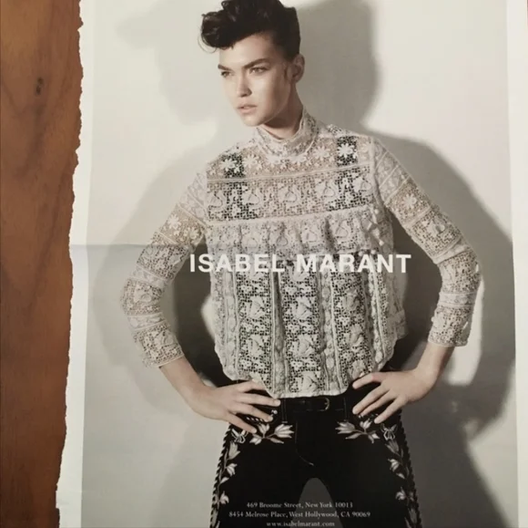 Isabel Marant Western Embroidered Floral Button Cuff Runway Jeans - Picture 8 of 9